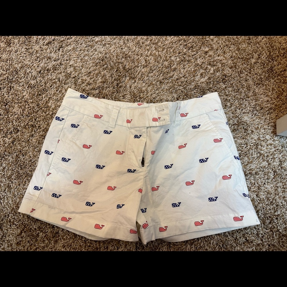 Vineyard Vines Red White and Blue Whale Shorts